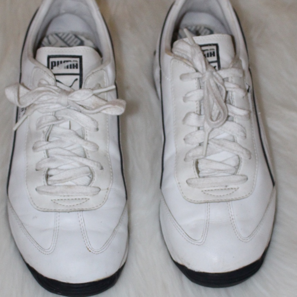 Puma ,white and black shoes